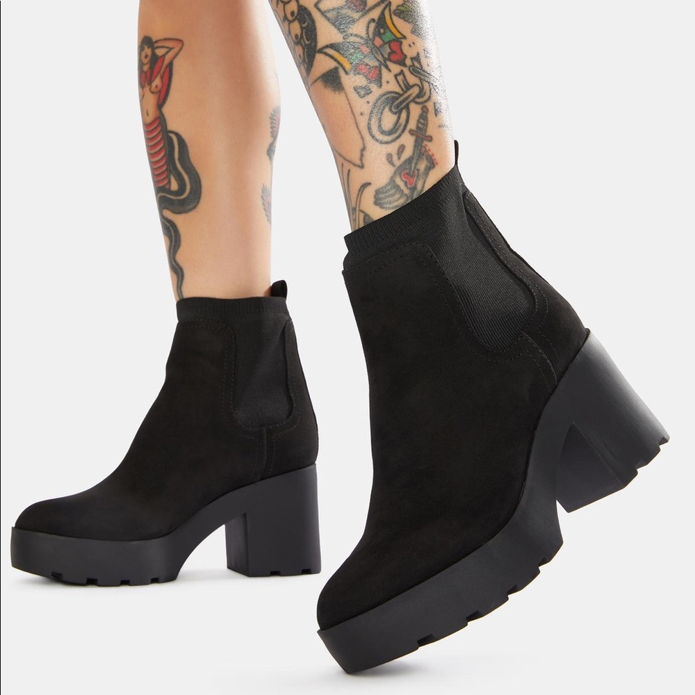 dolls kill / bamboo platform chelsea boots